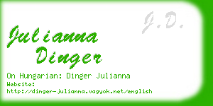 julianna dinger business card